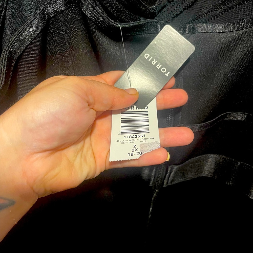 Black torrid dress leather accents